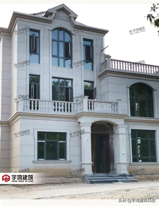 三款豪華大氣的農村住房戶型圖，三層、四層都有