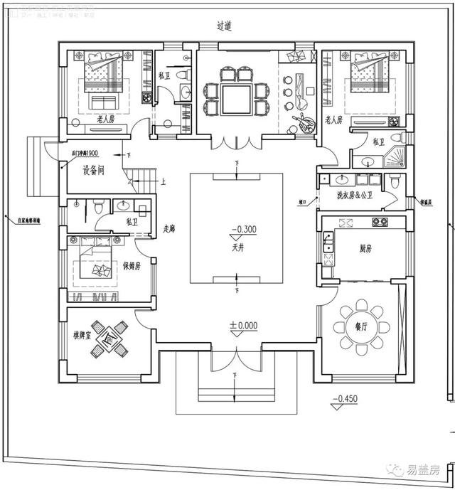 農村自建二層養老住宅戶型圖，比買房便宜多了