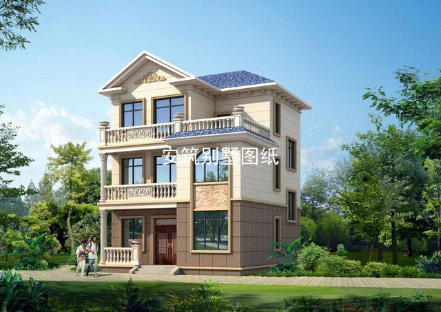 80平方米三層精致小洋樓戶型圖，還帶個大露臺