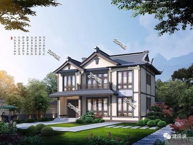 120多平方兩層半仿古住宅方案戶型圖，成功人士喜歡的風(fēng)格