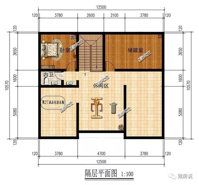 120多平方兩層半仿古住宅方案戶型圖，成功人士喜歡的風(fēng)格