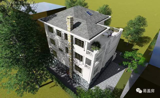 帶架空層的三層歐式自建鄉村房子戶型圖，造價100萬左右