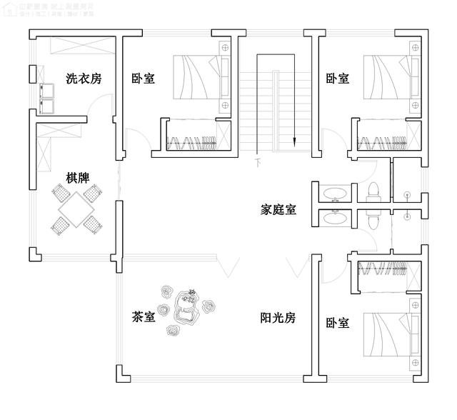安徽老家自建農村二層住宅戶型圖，帶小院，享受愜意生活
