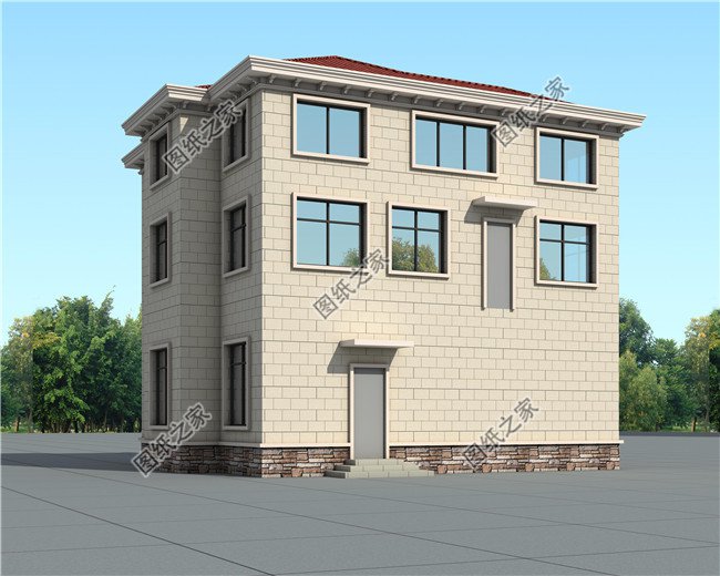 130平米新農村自建房屋施工建筑圖紙及效果圖