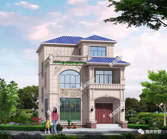 開間9-10米的兩棟自建房，第一棟平屋頂設計，造價26萬