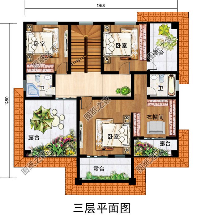 新農村私人別墅建筑設計施工圖，全套別墅設計圖紙