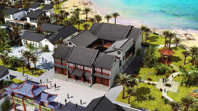 中式帶小院民宿平面戶型圖，這種設計誰不喜歡？