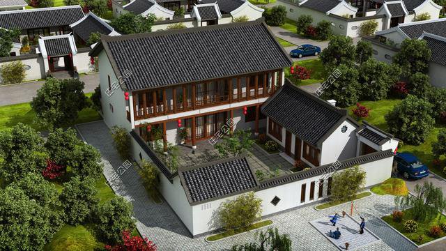 中式帶小院民宿平面戶型圖，這種設計誰不喜歡？