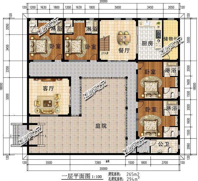 10款一層平房別墅民宿戶型方案圖，各種風格都有