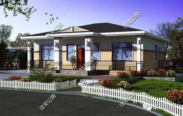 6套一層自建住宅戶型圖，坡屋頂和平屋頂的都有