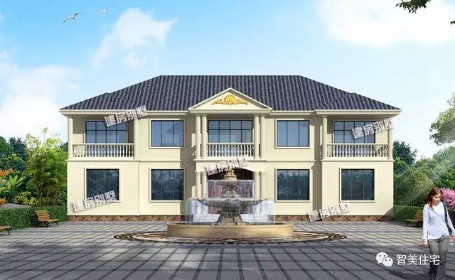 北方地區的兩套二層住宅樓戶型圖，4、5間的方案