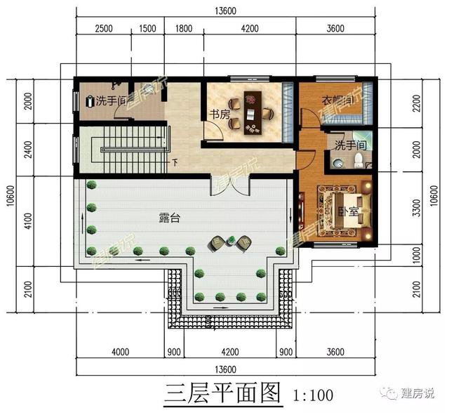 不帶廚房的自建房別墅戶型方案圖，不帶廚房設計圖
