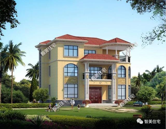 造價(jià)40多萬，帶堂屋和涼亭的別墅戶型方案設(shè)計(jì)，高端