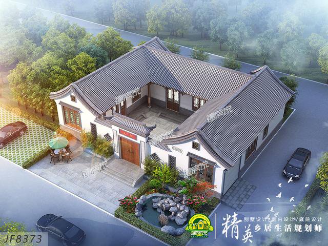 6款帶小院的一層的中式自建房戶型圖，最低18萬，爸媽很喜歡