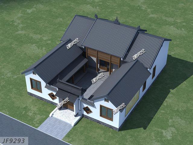 6款帶小院的一層的中式自建房戶型圖，最低18萬，爸媽很喜歡