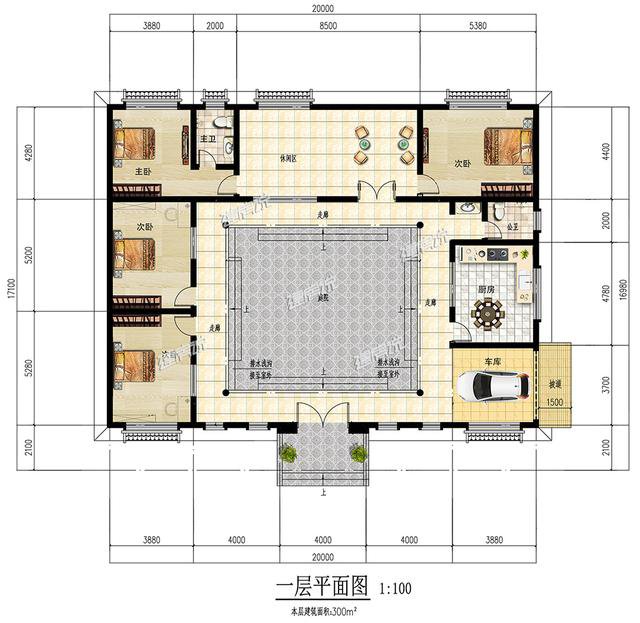 6款帶小院的一層的中式自建房戶型圖，最低18萬，爸媽很喜歡