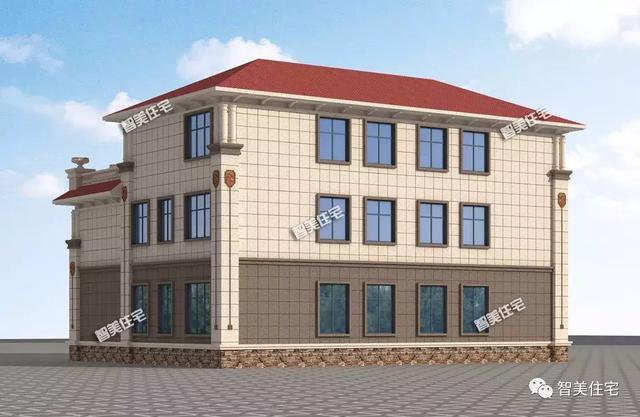 18×13.8米雙拼別墅戶型方案圖，客廳挑空共用堂屋