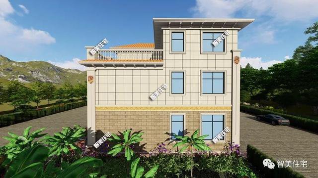 20×12米農村別墅戶型設計圖，造型豪華對稱設計