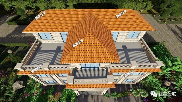 20×12米農村別墅戶型設計圖，造型豪華對稱設計