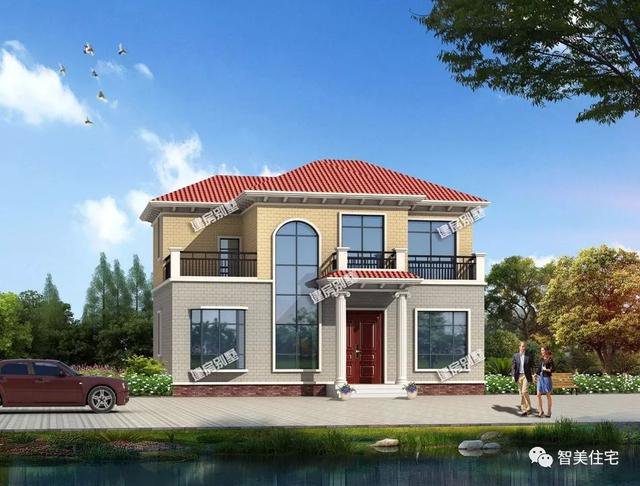 寬13米左右的兩層別墅自建洋樓房戶型圖，雖然普通但很實(shí)用