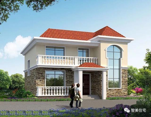 2棟寬11米的農村自建小洋樓戶型方案圖，精致造價23萬起