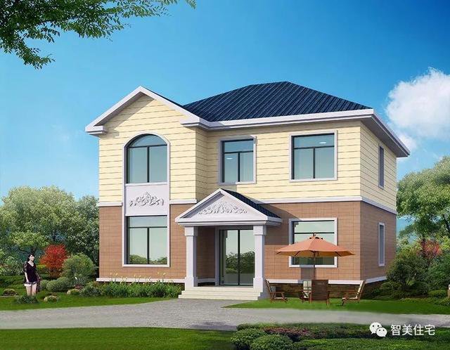 2棟寬11米的農村自建小洋樓戶型方案圖，精致造價23萬起