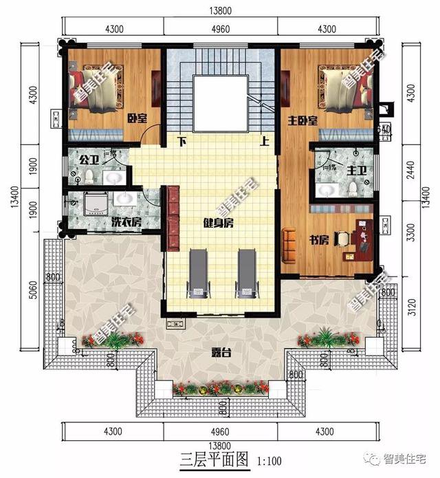客廳挑空帶堂屋三層歐式自建房圖，湖南、湖北建的多