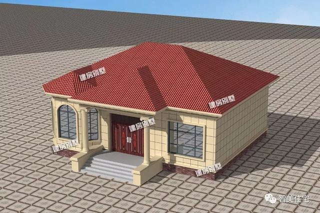 造價16萬左右的一層小平房別墅圖，外觀美布局贊