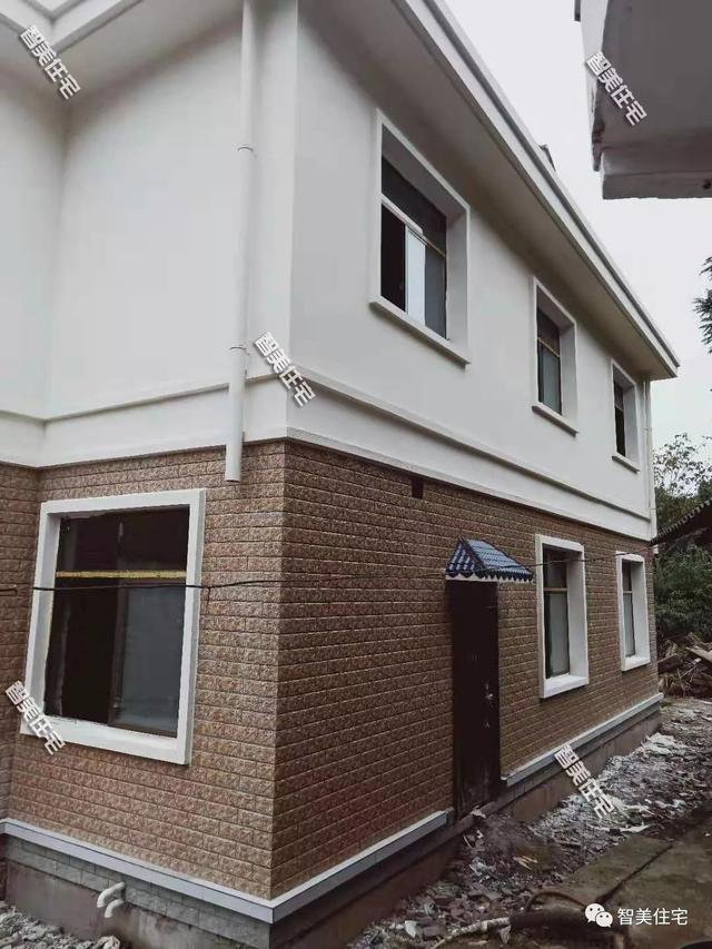 占地120平簡約普通二層自建房子設計圖，30萬內，完工圖更漂亮