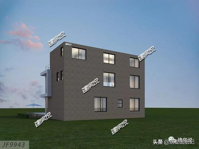 占地100平的超現代風平頂別墅戶型方案圖，時尚不過時