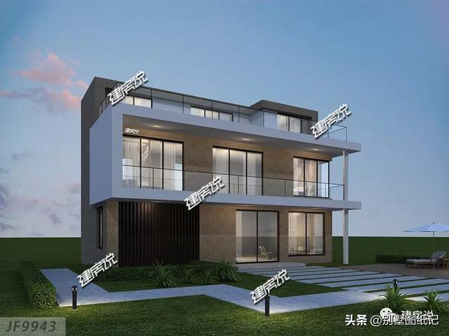 占地100平的超現代風平頂別墅戶型方案圖，時尚不過時