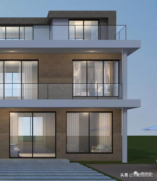 占地100平的超現代風平頂別墅戶型方案圖，時尚不過時