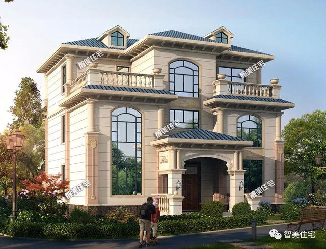 開間11-12米間的農村別墅設計圖，第二棟圖紙之家原創設計