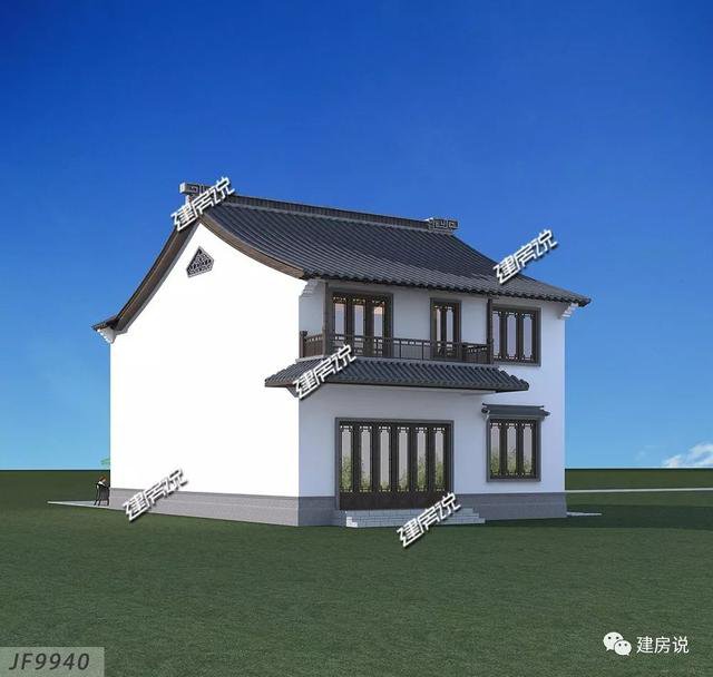 36萬建中式徽派二層小別墅，春賞花夏乘涼，秋賞月冬掃雪