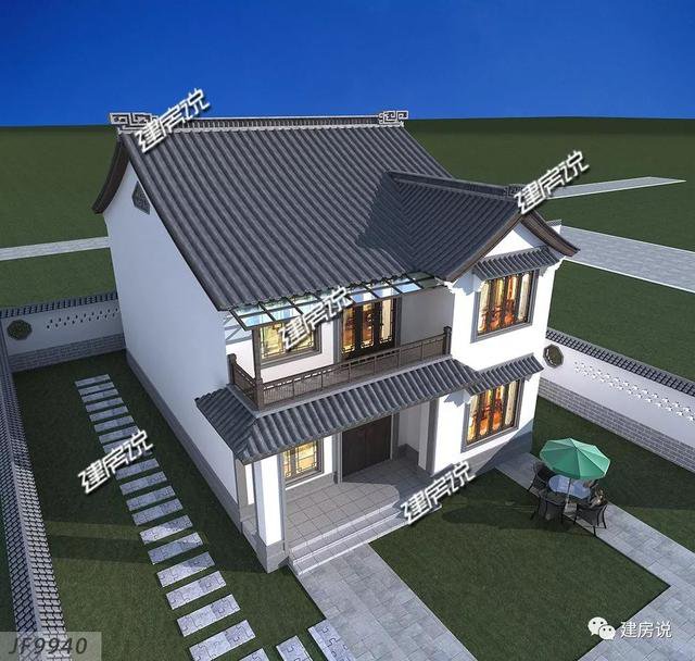 36萬建中式徽派二層小別墅，春賞花夏乘涼，秋賞月冬掃雪