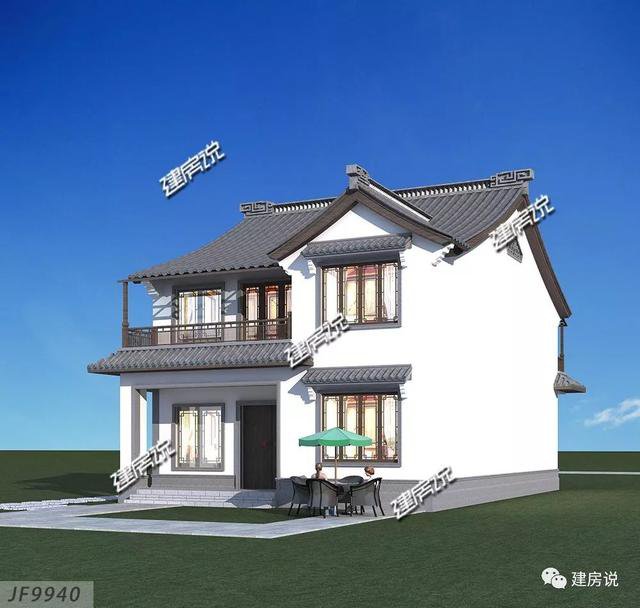 36萬建中式徽派二層小別墅，春賞花夏乘涼，秋賞月冬掃雪