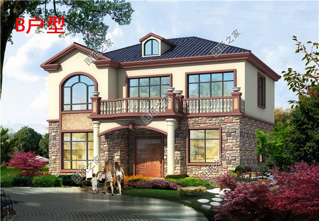 2019二層農村新款別墅新式二層樓房設計圖