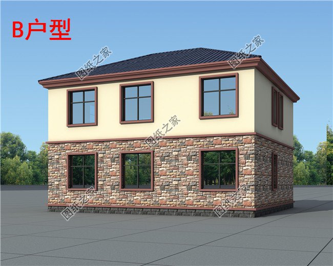 2019二層農村新款別墅新式二層樓房設計圖