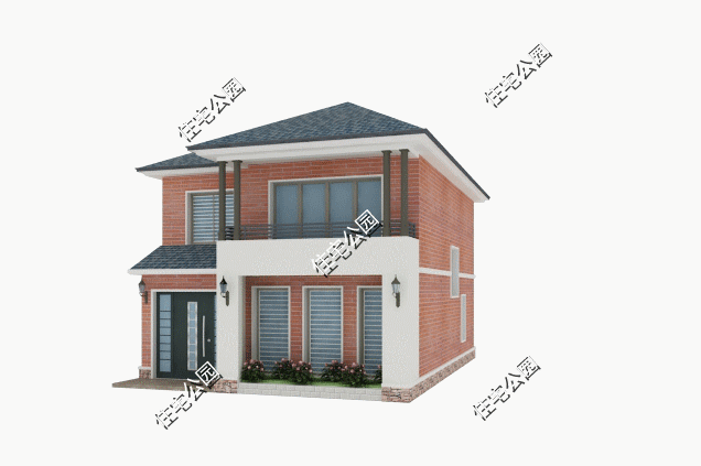 造價25萬~30萬簡約現代風二層新農村住宅圖，好看實用