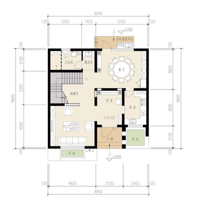 10乘10米左右現代風三層自建房戶型設計方案圖，年輕人肯定喜歡