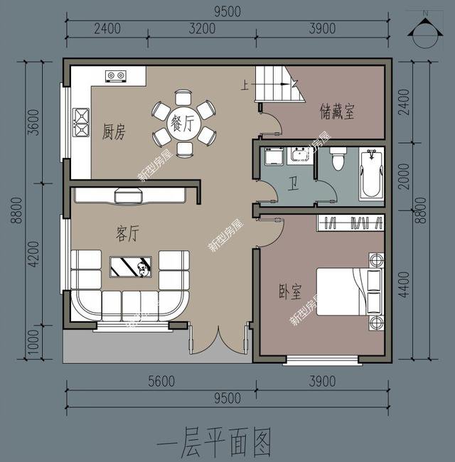 6套二層小洋樓設計戶型圖及外觀效果圖，都是新款設計出圖
