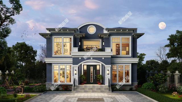 6套二層小洋樓設計戶型圖及外觀效果圖，都是新款設計出圖