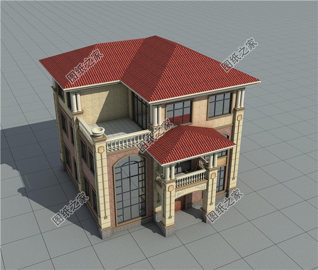 125平方米自建三層別墅施工設計圖及效果圖