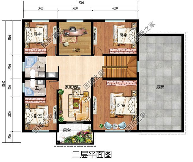 農村四間兩層樓房設計圖，外觀時尚，戶型實用