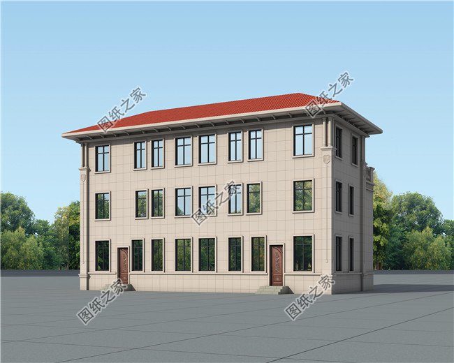 三層雙拼別墅CAD設(shè)計圖紙及效果圖