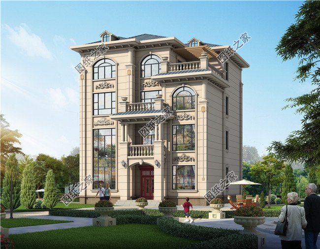 農(nóng)村簡(jiǎn)單四層房屋設(shè)計(jì)圖,帶效果圖