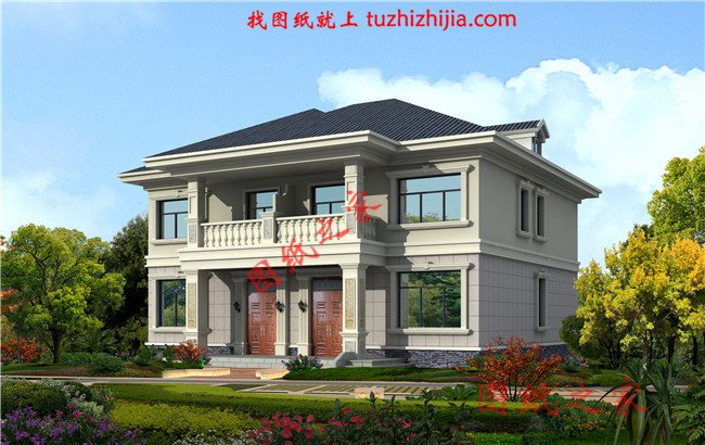 雙拼農村小別墅設計圖，適合有兩個兄弟的家庭自建