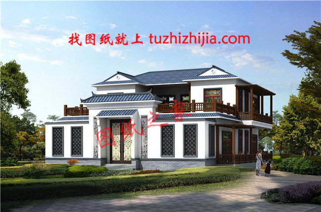 15×14米二層農(nóng)村四合院設計，秒殺各種洋別墅