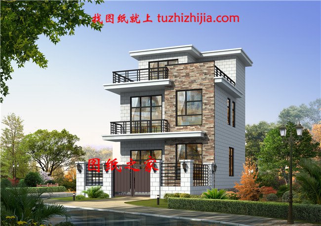 10款宅基地進深8米自建房設計圖，二層三層都有，一定有你喜歡的