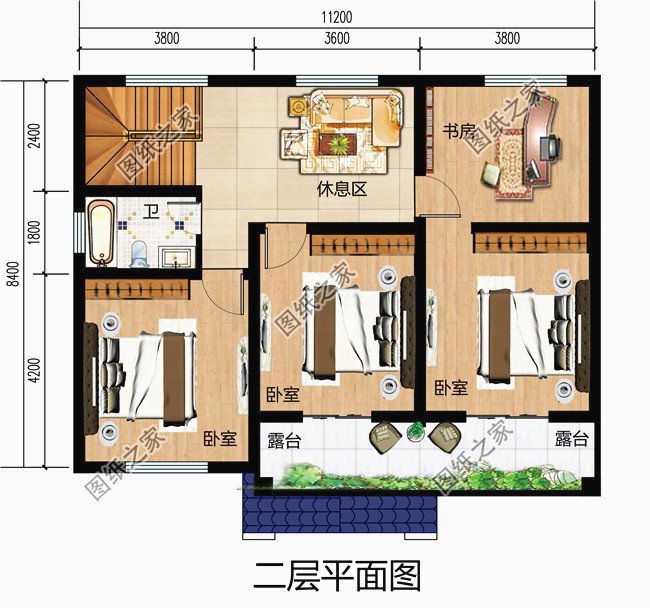 10款占地100平左右農村別墅設計戶型圖，小宅基地建出大效果
